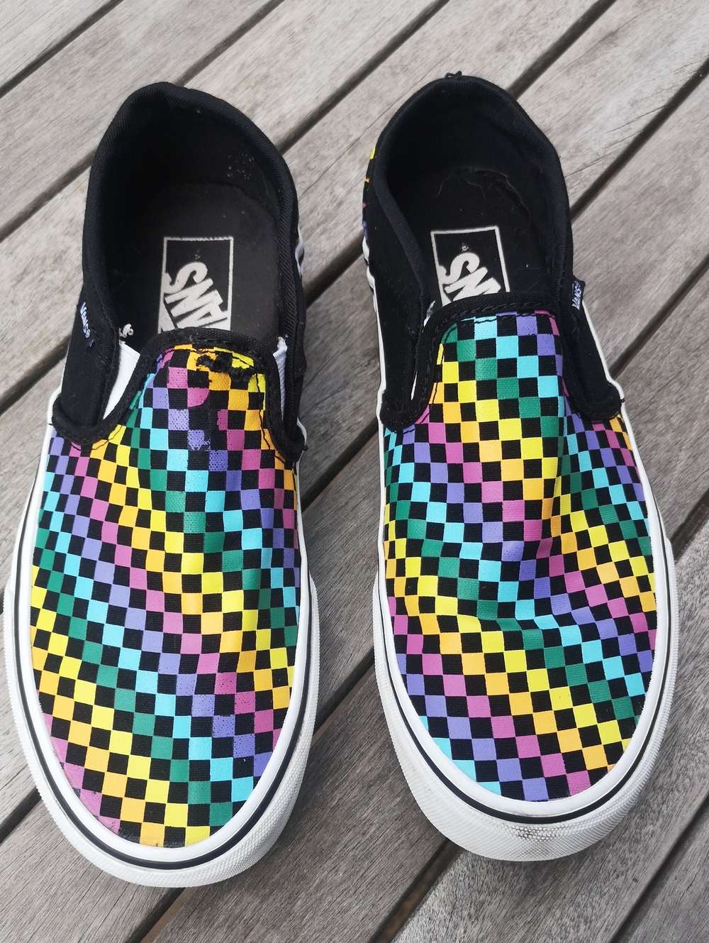 Vans colourful slip-ons